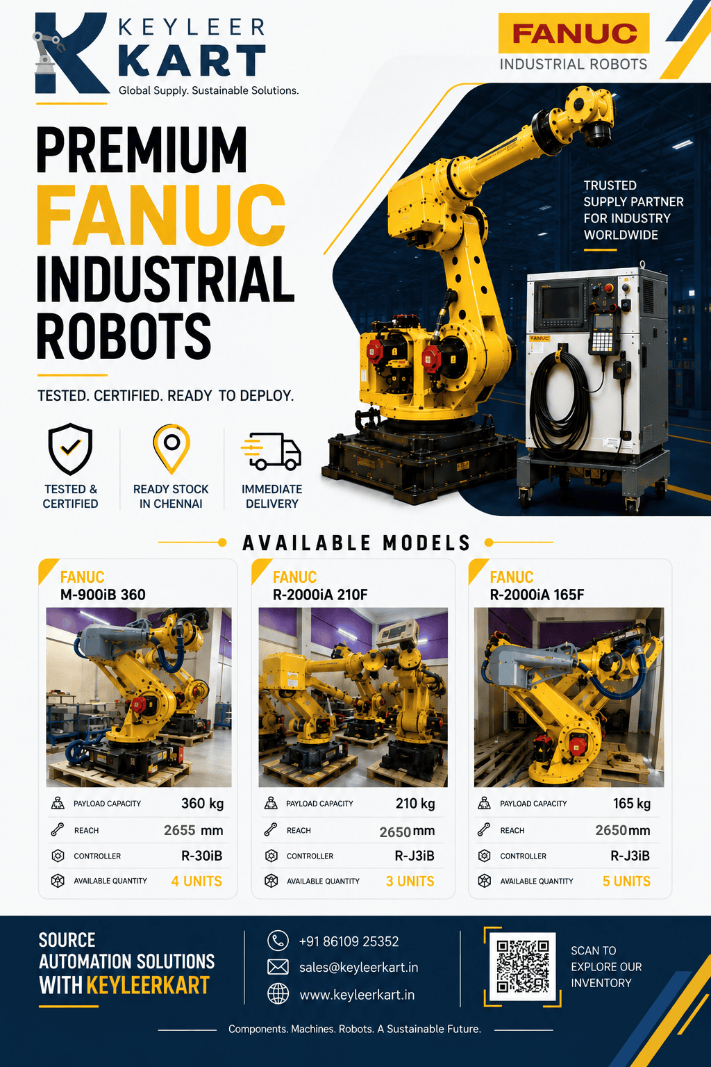 Premium FANUC Industrial Robots | Ready for Deployment